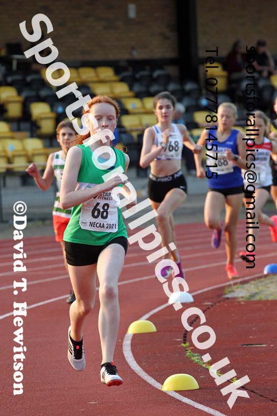 1500 metres, 2021 North East Grand Prix 5, Monkton, Wednesday, July 21st. Photo: David T. Hewitson/Sports for All Pics